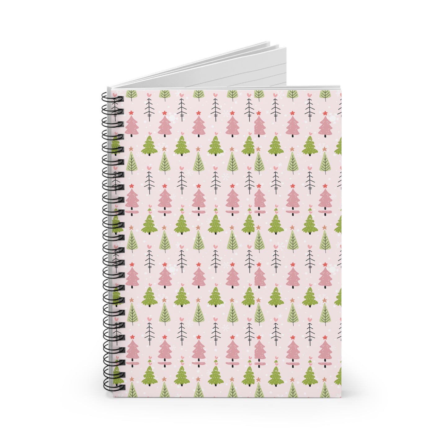 Whimsical Christmas Tree Vibes Spiral Notebook