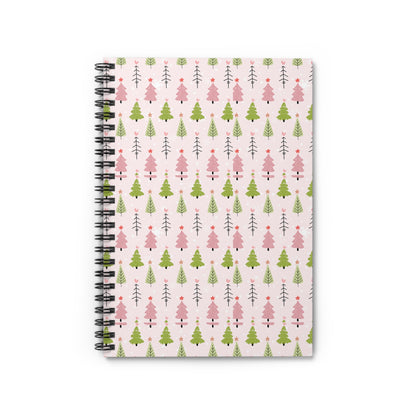 Whimsical Christmas Tree Vibes Spiral Notebook