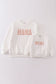 White MAMA&MINI applique fleece mom&me sweatshirt