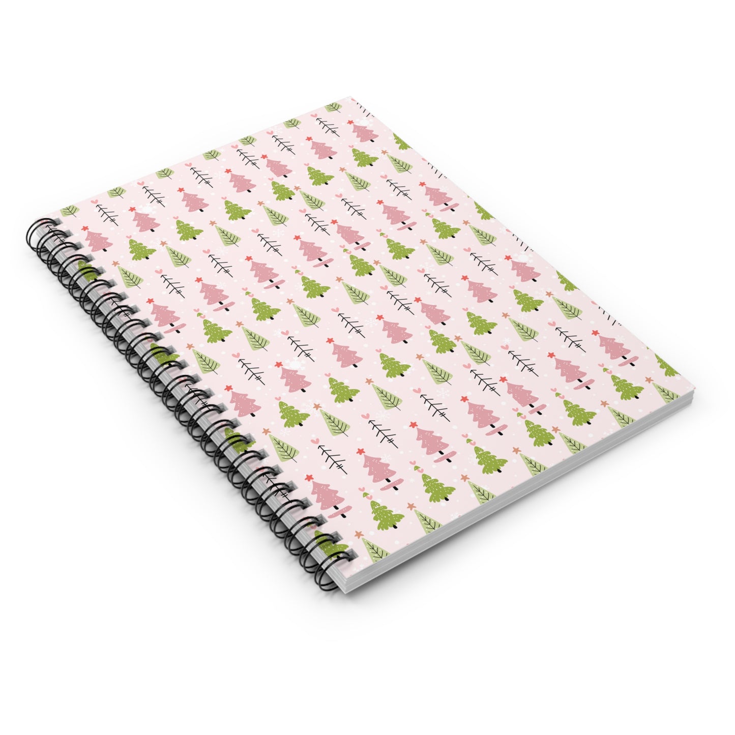 Whimsical Christmas Tree Vibes Spiral Notebook