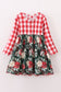 Red floral gingham mom&me dress