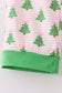 Green christmas tree print ruffle mom pajamas pants