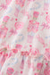 Pink nutcracker print girl ruffle gown