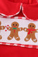 Red christmas gingerbread embroidery boy bubble