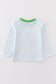 Green tractor lucky clover applique boy top