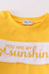 Yellow you are my sunshine embroidery boy set