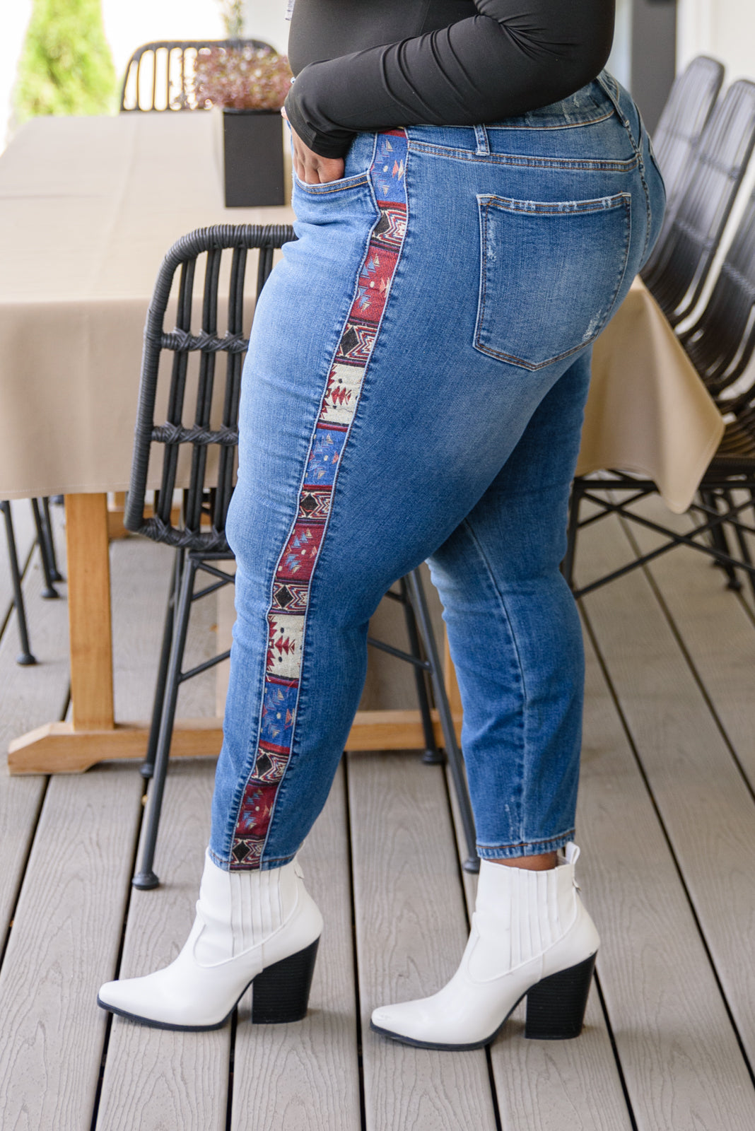 Rio Western Print Relaxed Jeans