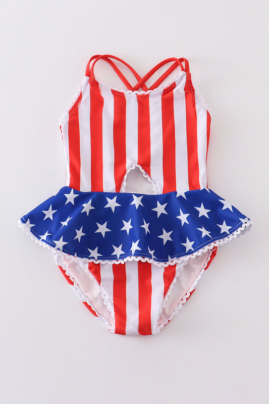 Flag girl swimsuit