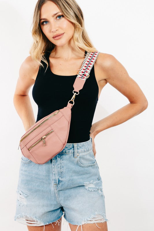 Leather Crossbody Bag with Removable Strap